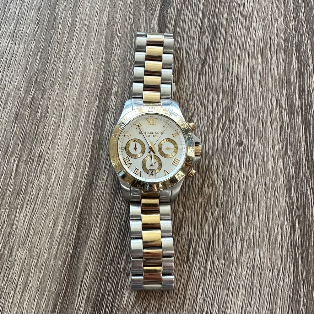 Michal Kors two-toned watch